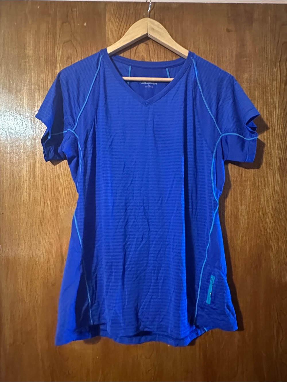 Kirkland Signature Electric Blue Short-Sleeve V-Neck Tee Cool Wear
